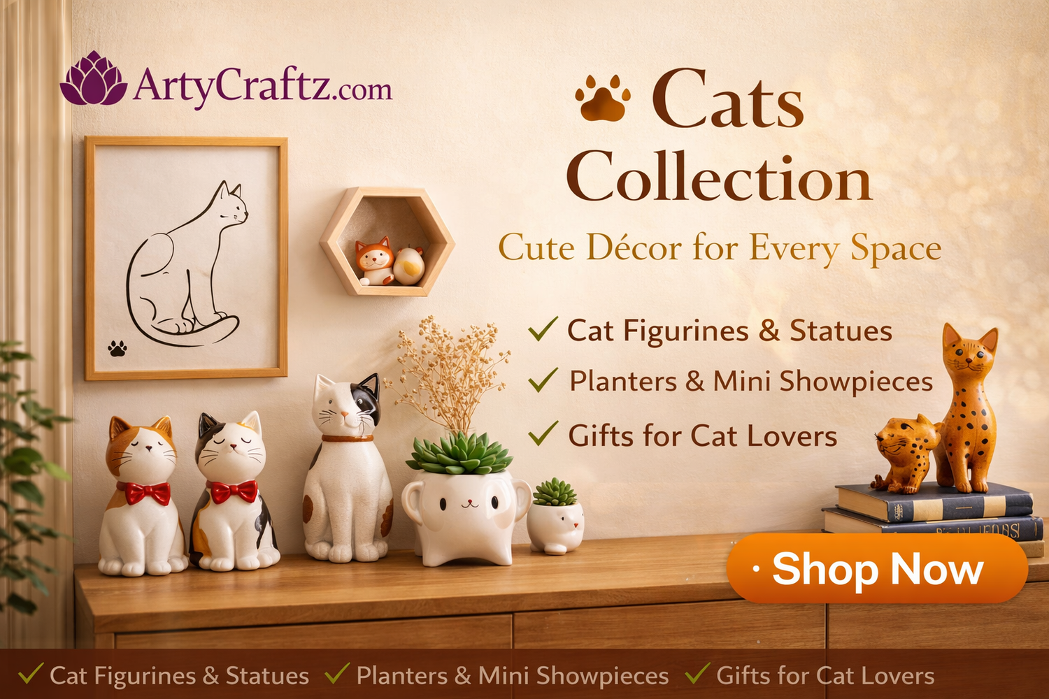 Cat-themed decor for every space-ArtyCraftz.com