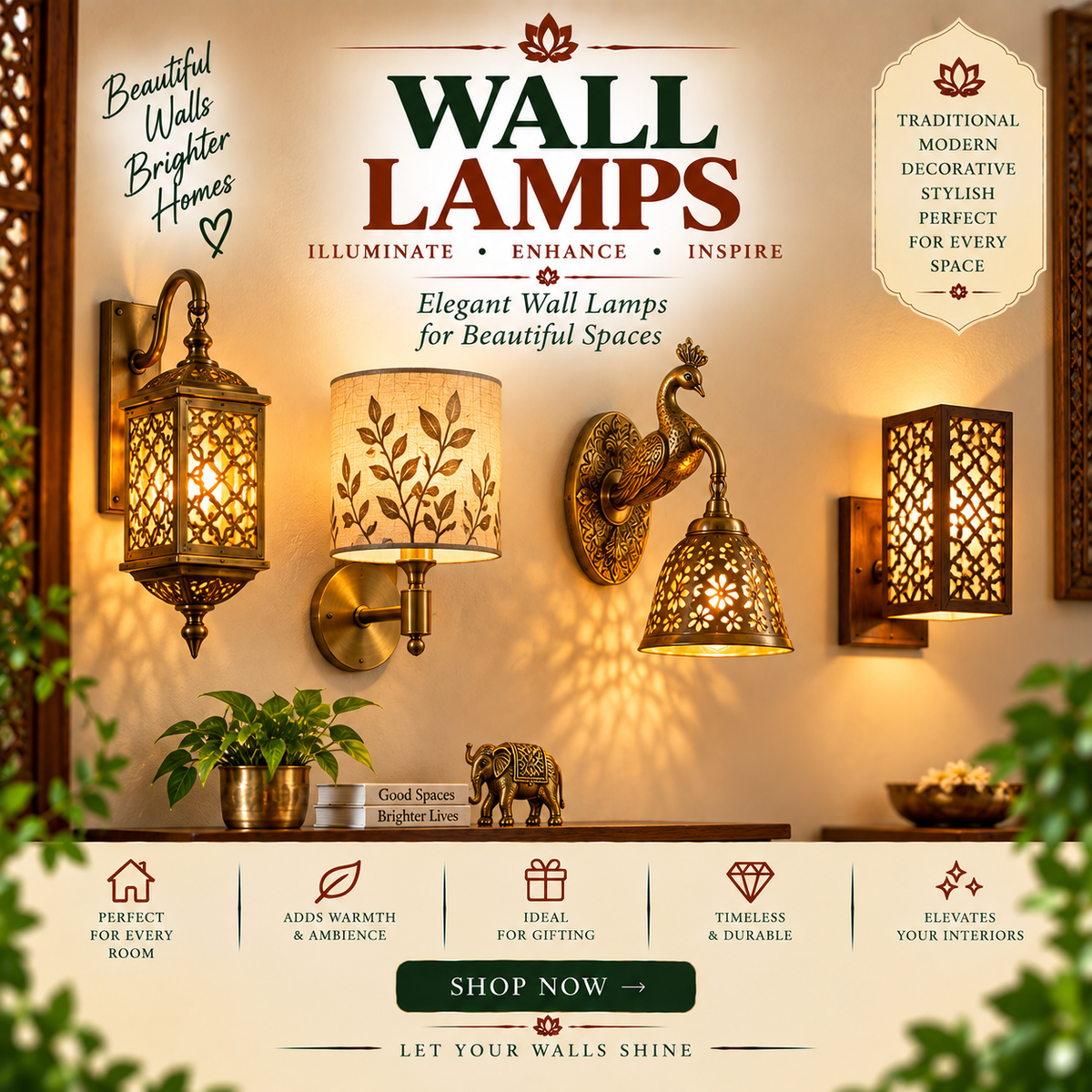 Decorative Wall Lights and Sconces-ArtyCraftz.com