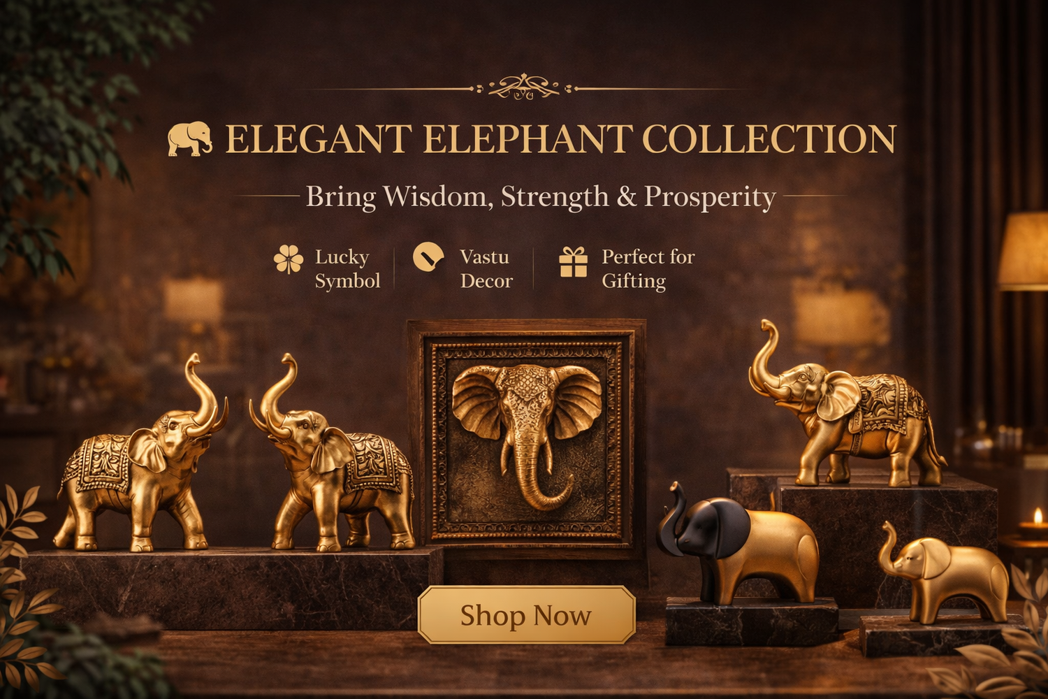 Elegant elephant decor collection