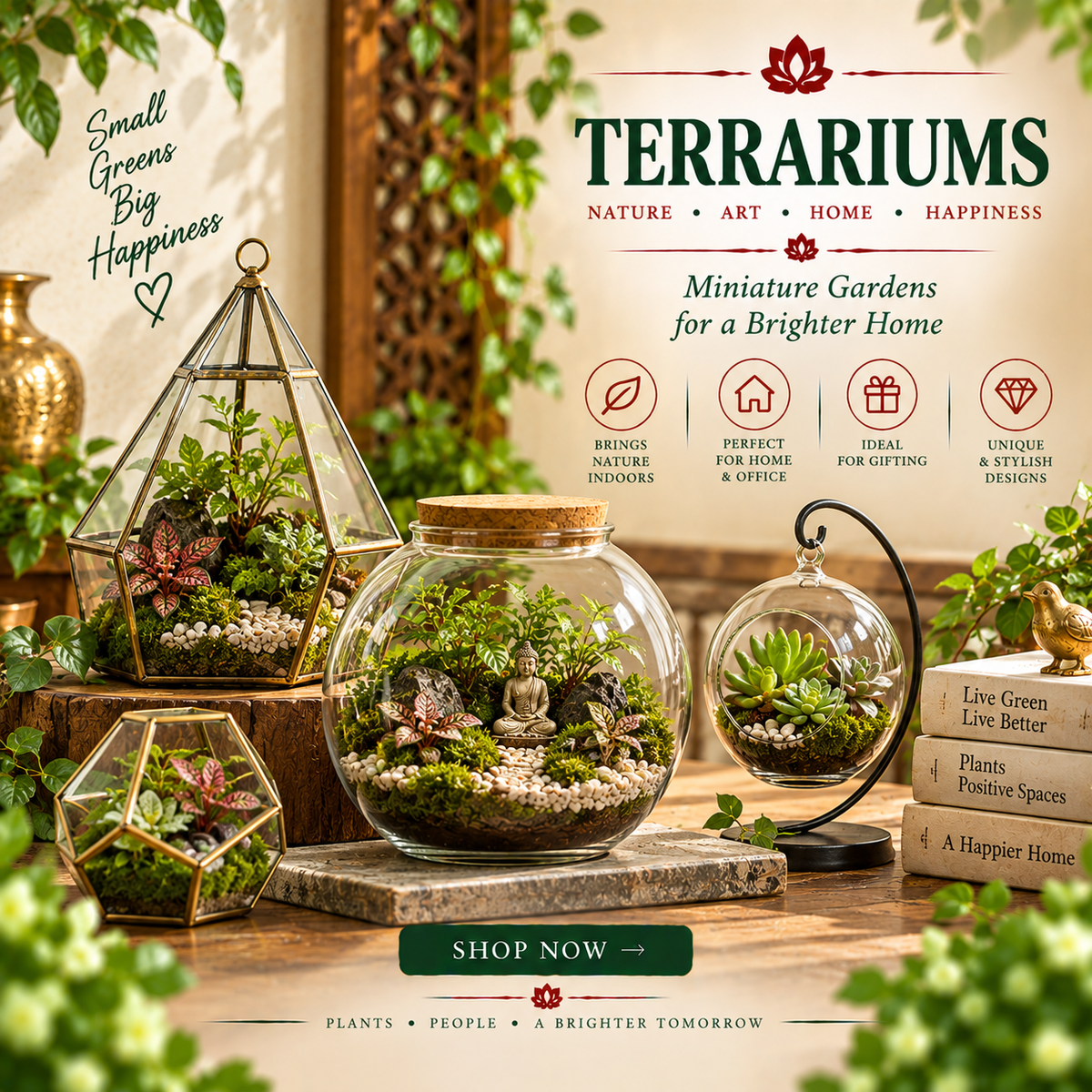 Glass Terrariums & Miniature Gardens- ArtyCraftz