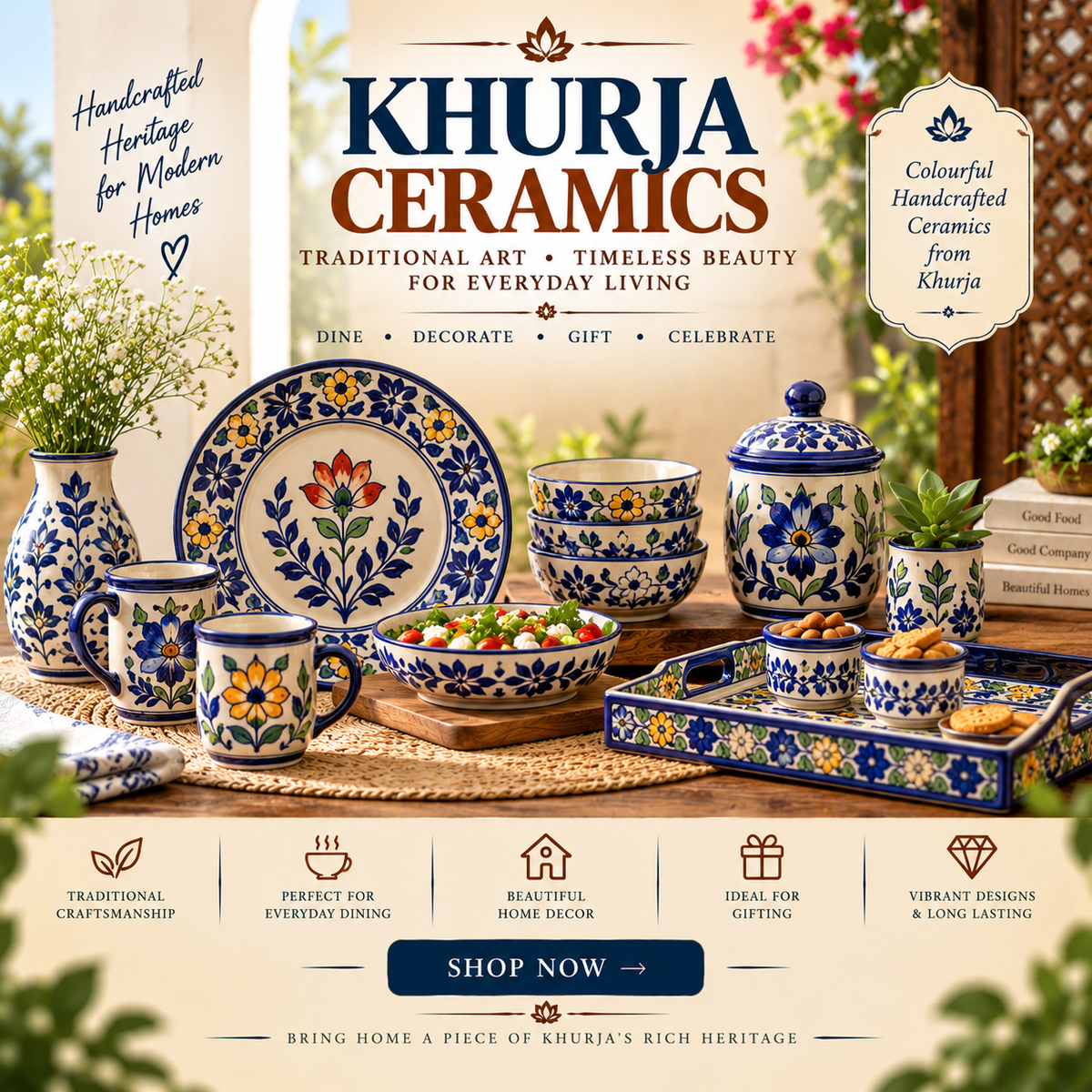 Khurja Ceramics Online-ArtyCraftz.com