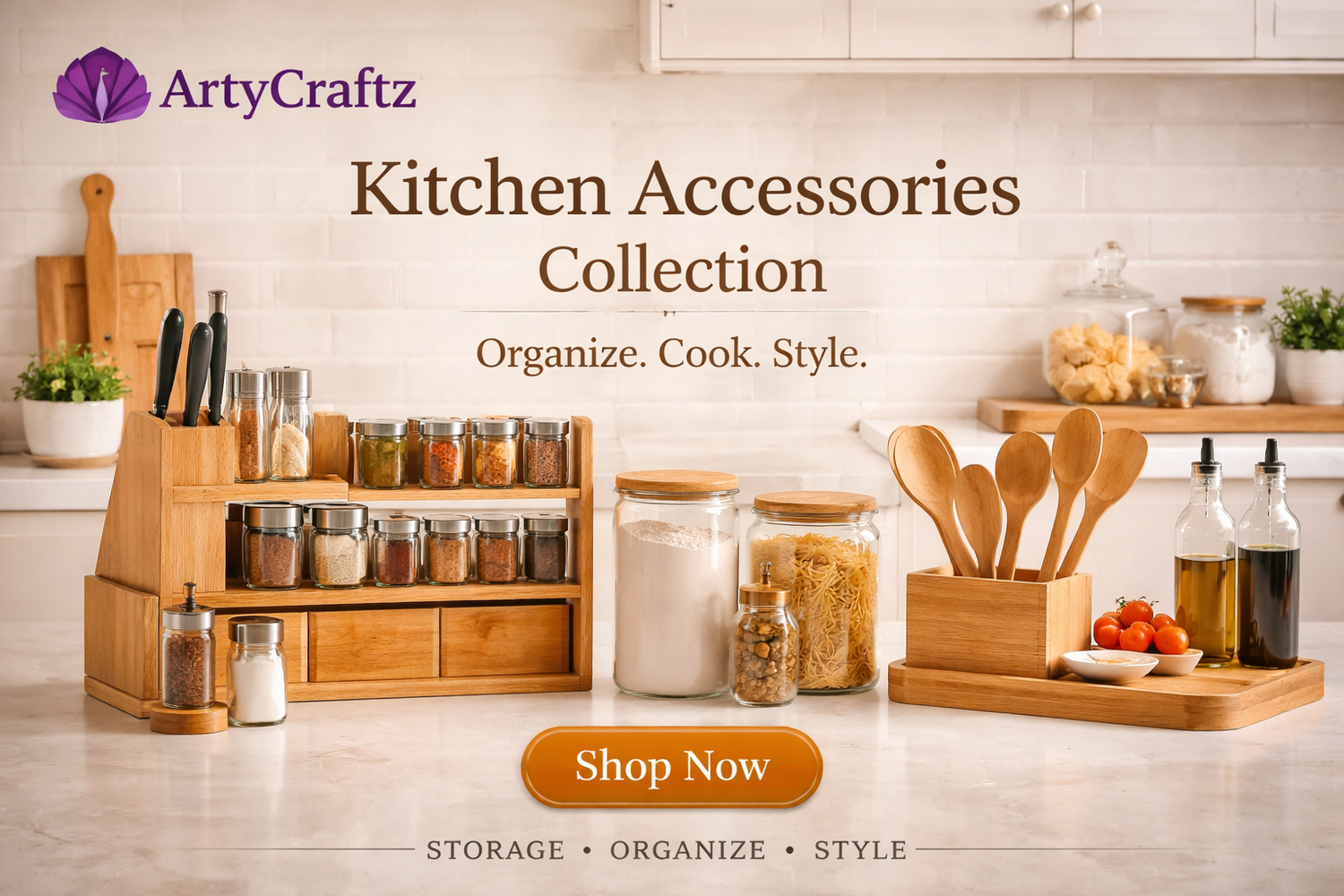 Kitchen Accessories Collection Organize. Cook. Style-ArtyCraftz.com