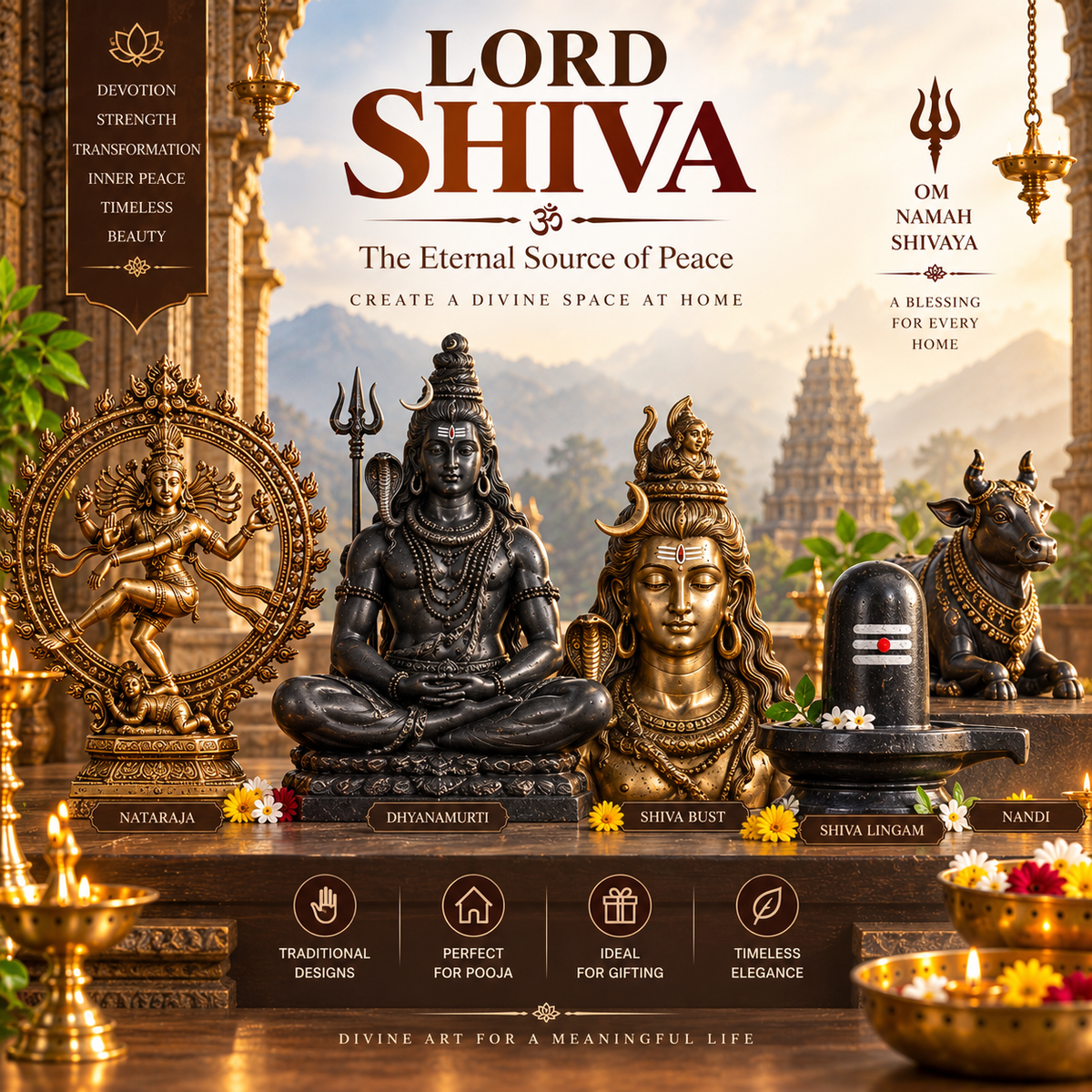 Lord Shiva Idols Online - Shiva, Mahadev & Shankar Statues