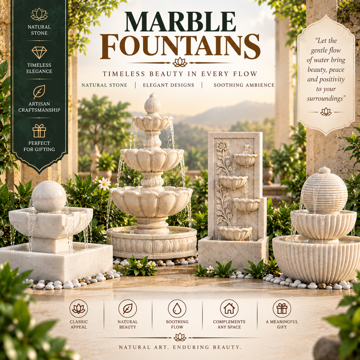 Marble Fountains Online - Elegant Marble Water Fountains
