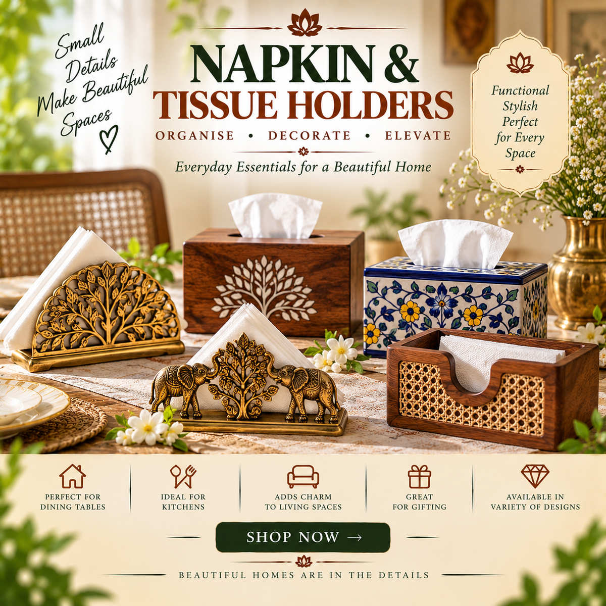 Napkin and Tissue Holders Online-ArtyCraftz.com