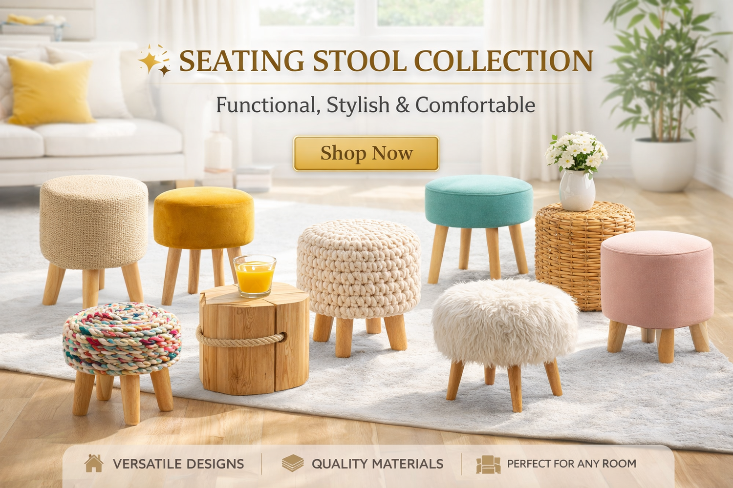 Seating stool collection for every room-ArtyCraftz.com