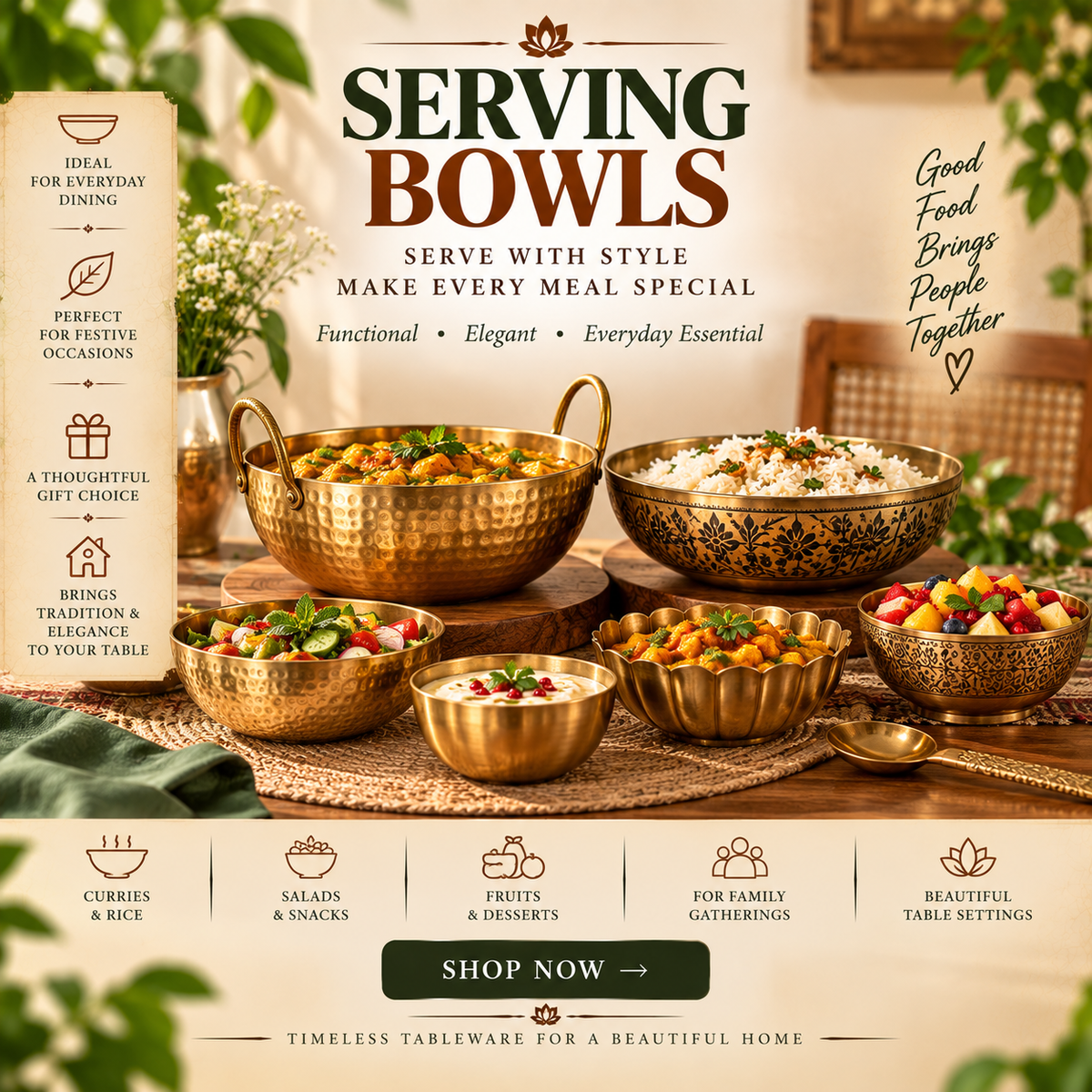 Stylish Serving Bowls and Tableware-ArtyCraftz.com