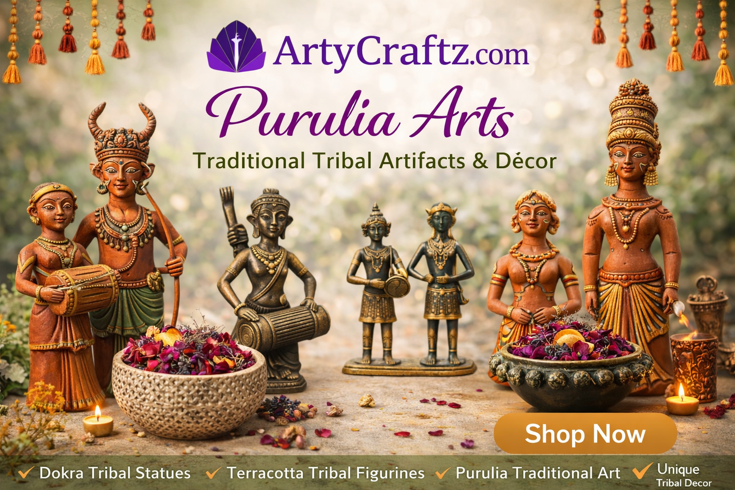 Traditional tribal decor from Purulia Arts-ArtyCraftz.com