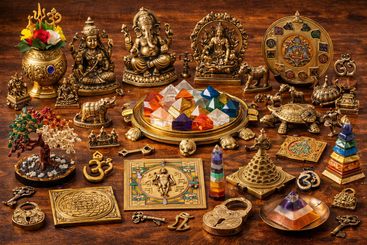 Vastu-inspired Hindu artifact arrangement-ArtyCraftz.com