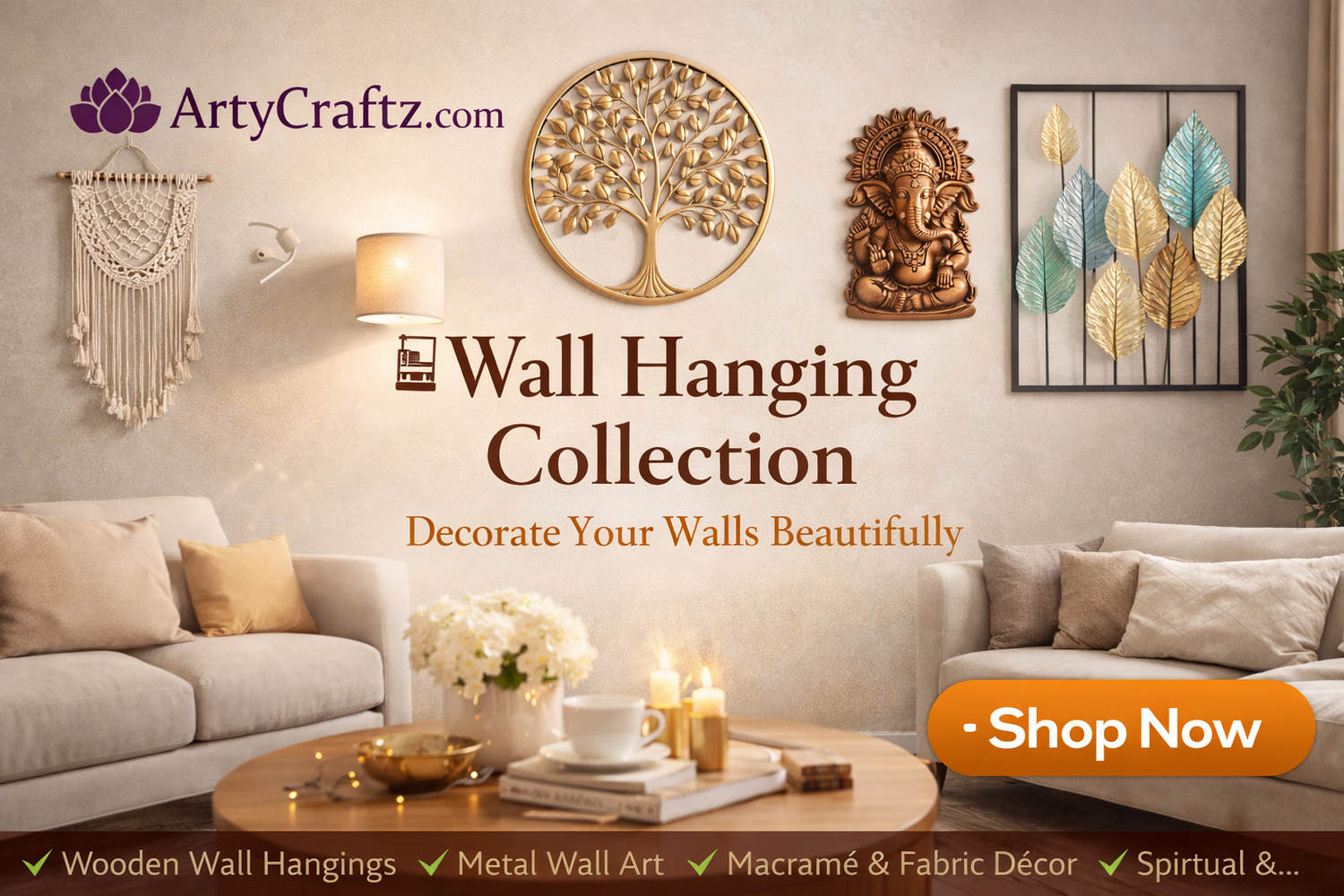 Wall Hanging Collection Decorate Your Walls Beautifully-ArtyCraftz.com