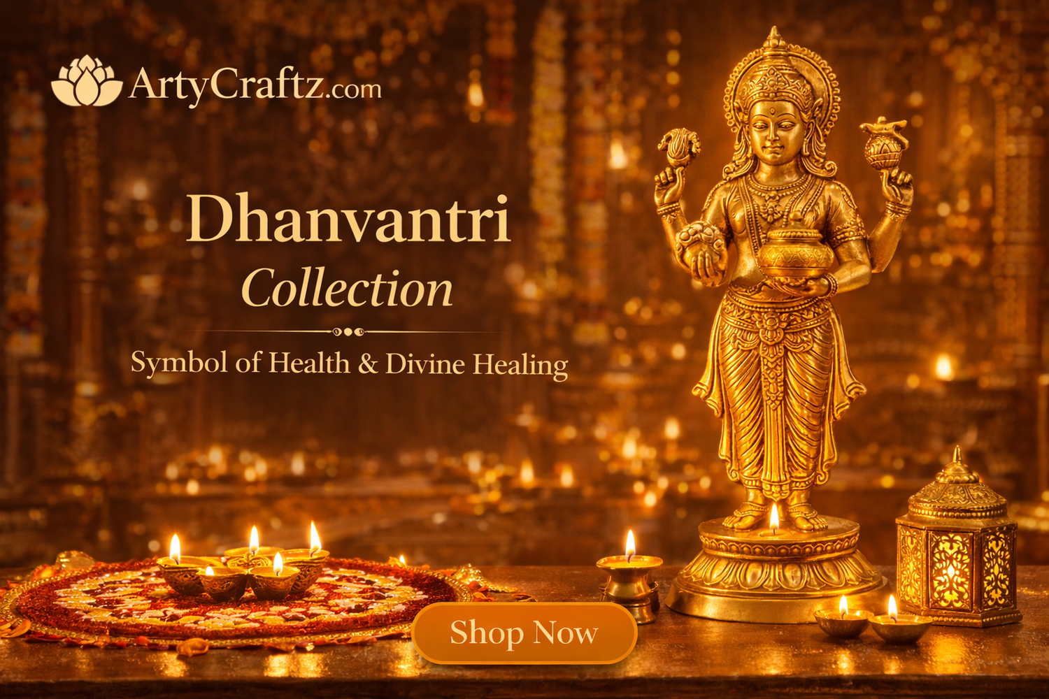 Dhanvantri Collection Symbol of Health & Divine Healing-ArtyCraftz.com