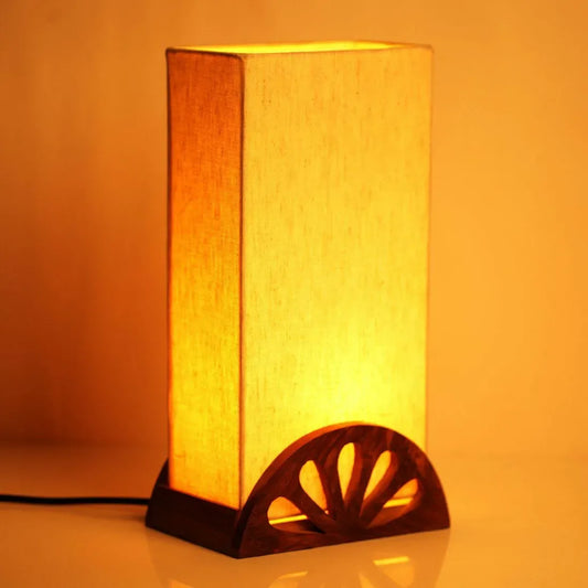 Sunrise Decorative Wooden Table Lamp In Sheesham Wood