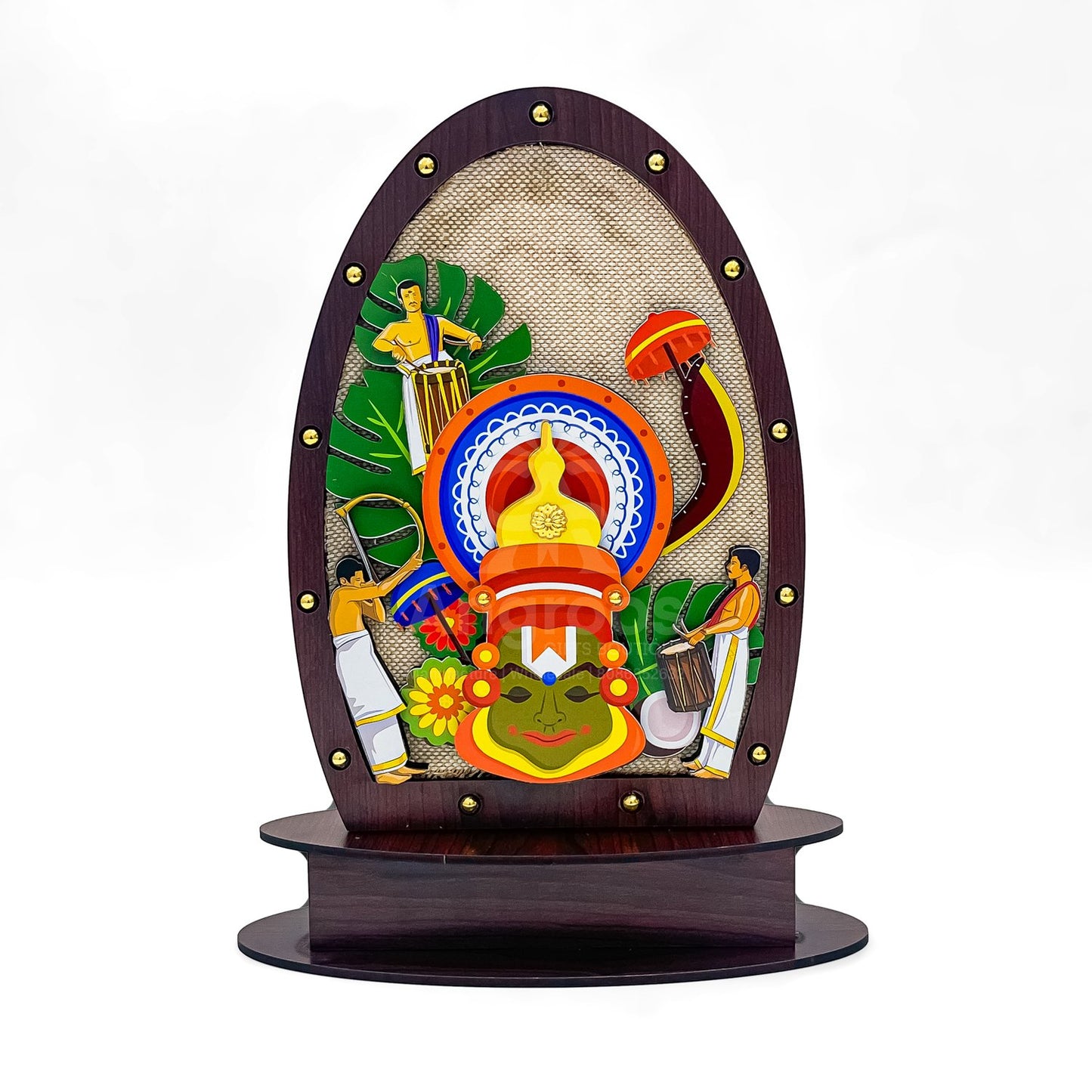 Kerala Kathakali Themed Wooden Table Decor-ArtyCraftz.com