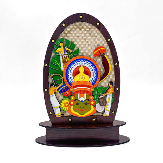 Kerala Kathakali Themed Wooden Table Decor-ArtyCraftz.com