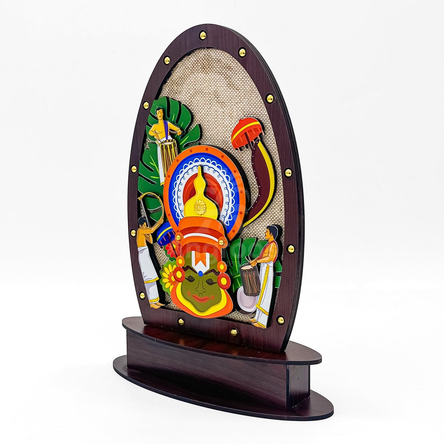 Kerala Kathakali Themed Wooden Table Decor-ArtyCraftz.com