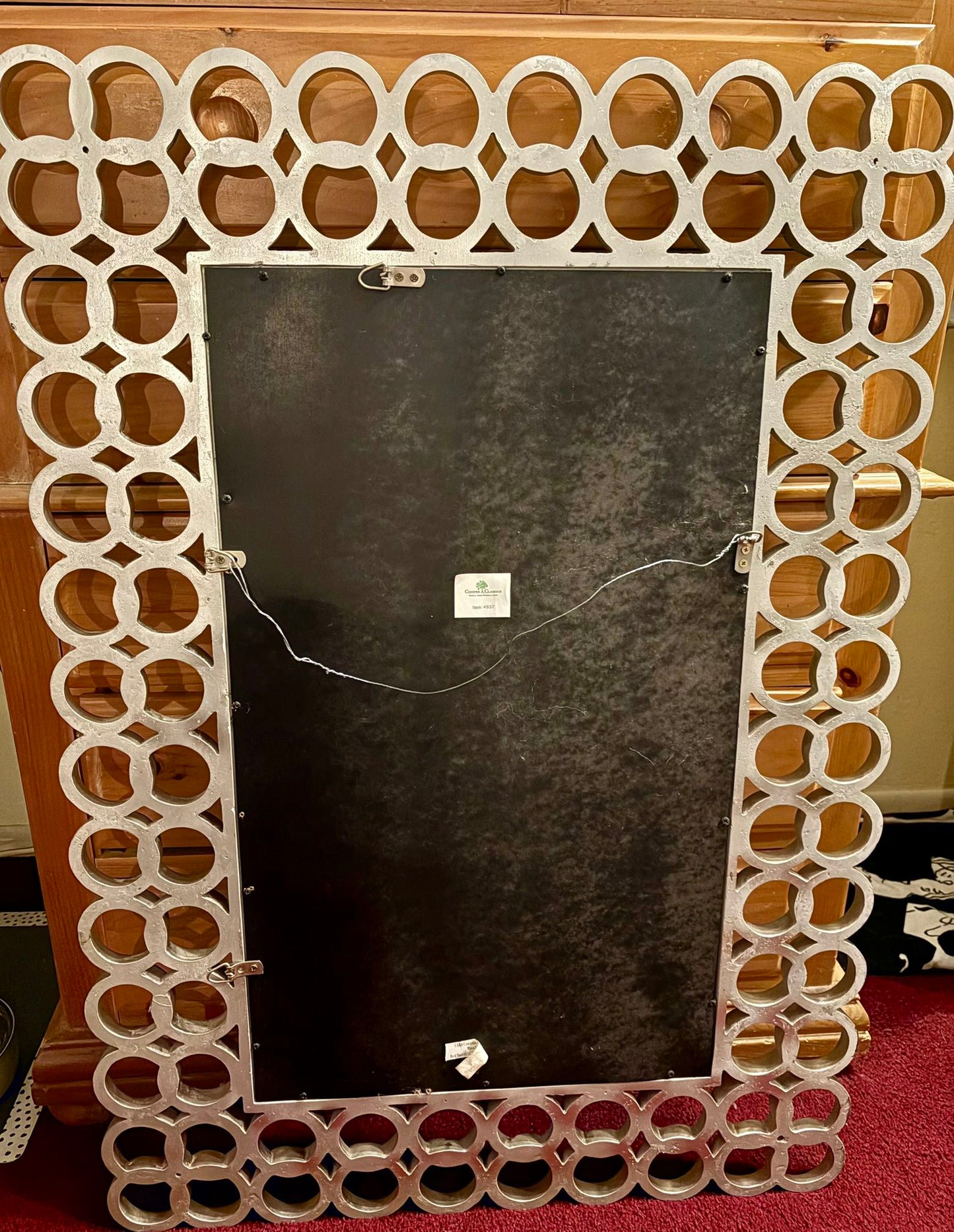 Silver Interlocking Rings Wall Mirror