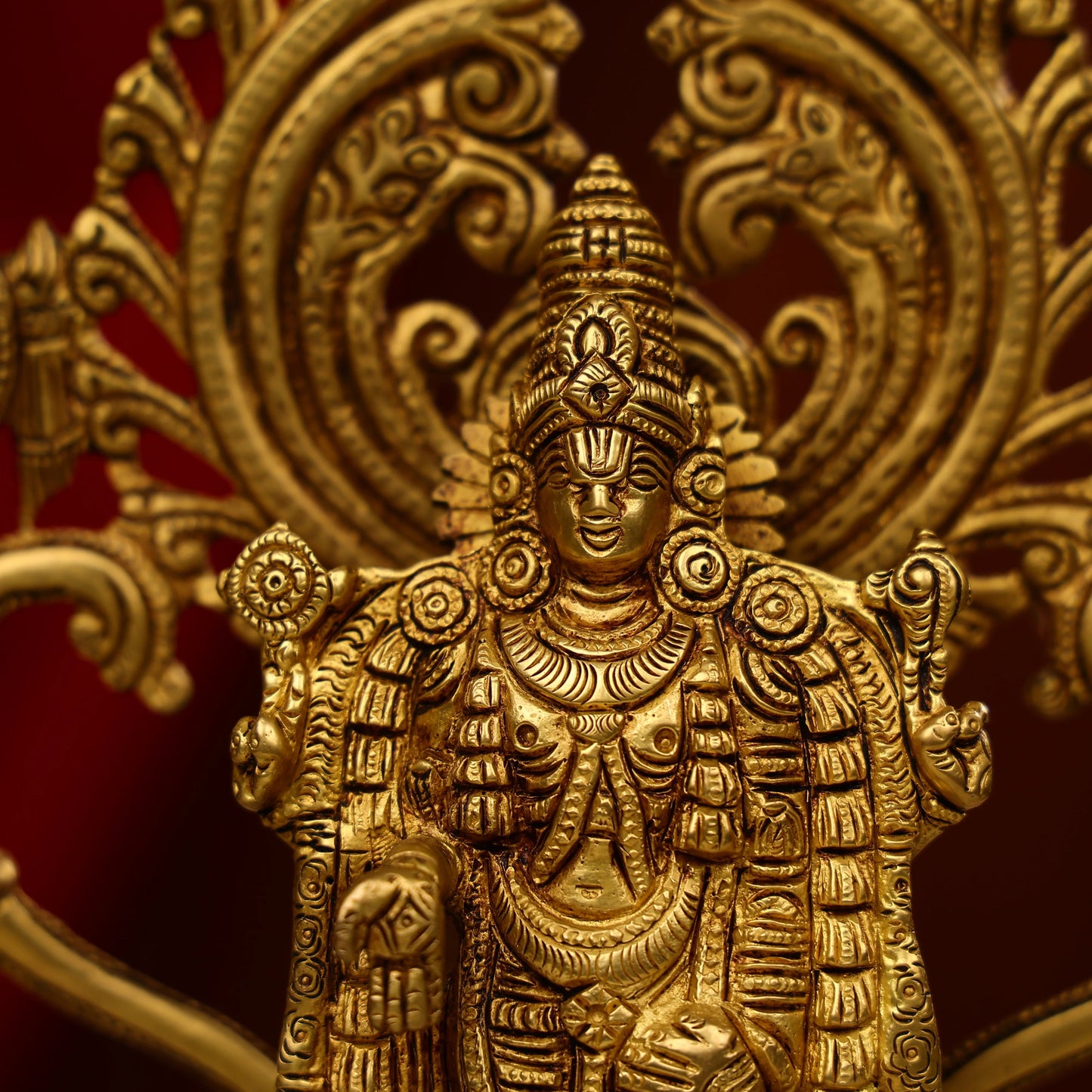 10" Brass Tirupati Balaji Venkateshwara Idol