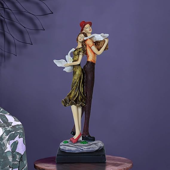 11 - Inch Resin Love Couple Statue for Decor & Wedding Gift - ArtyCraftz