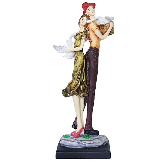 11 - Inch Resin Love Couple Statue for Decor & Wedding Gift - ArtyCraftz