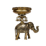 Handcrafted Brass Elephant Urli with Bells