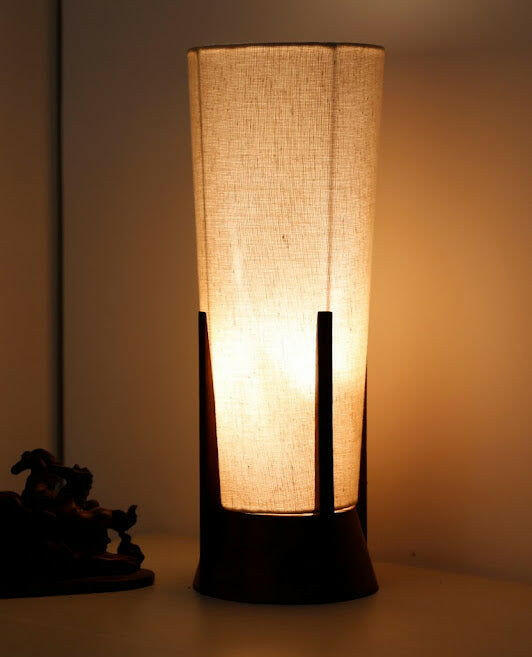 14 Inch Round Pyramid Sheeham Table Lamp - ArtyCraftz.com