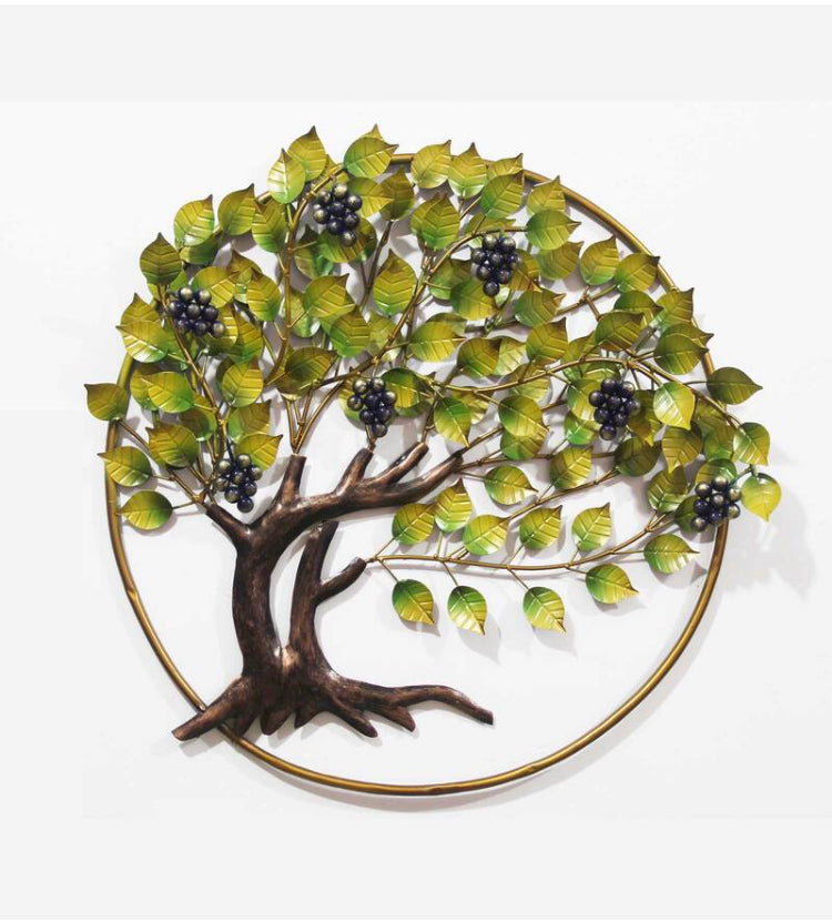 Grape Tree in Ring Antique Wall Art-ArtyCraftz.com