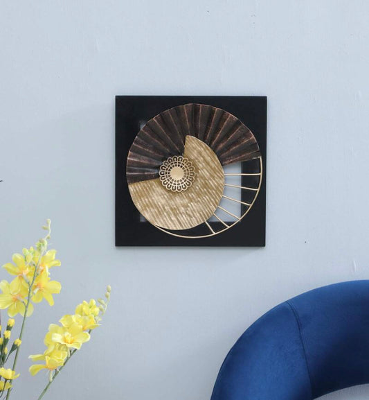 Gold & Black - MDF Duo Circle Frame Wall Panel