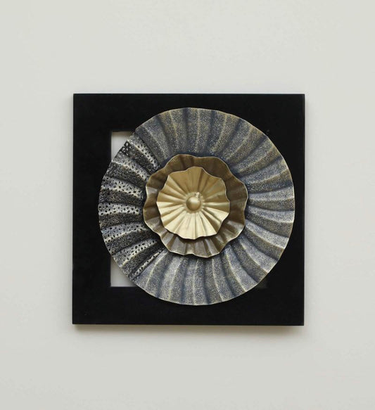 Gold & Black - MDF Duo Circle Jali Frame Wall Panel