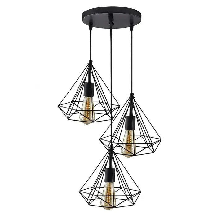 Metal Diamond Pendant Light