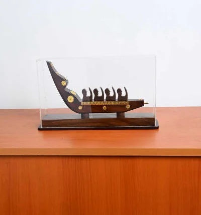  Kerala Snake Boat Decorative Showpiece with Display Case-ArtyCraftz.com
