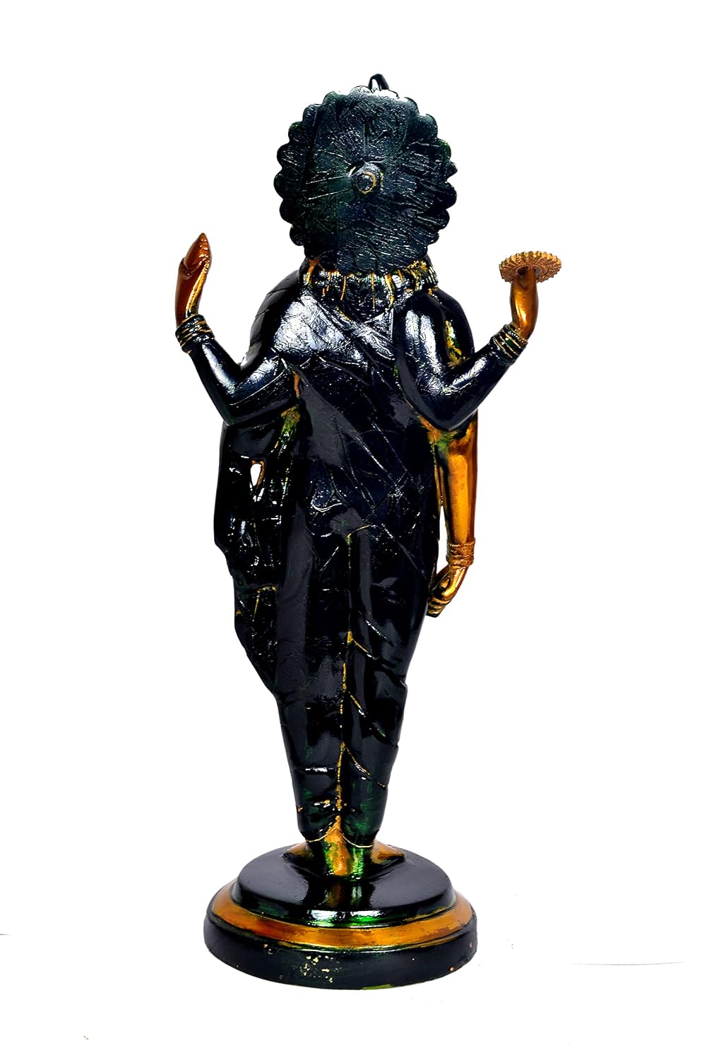 18.5 inch Dhanvantri idol with black and gold finish-artycraftz.com