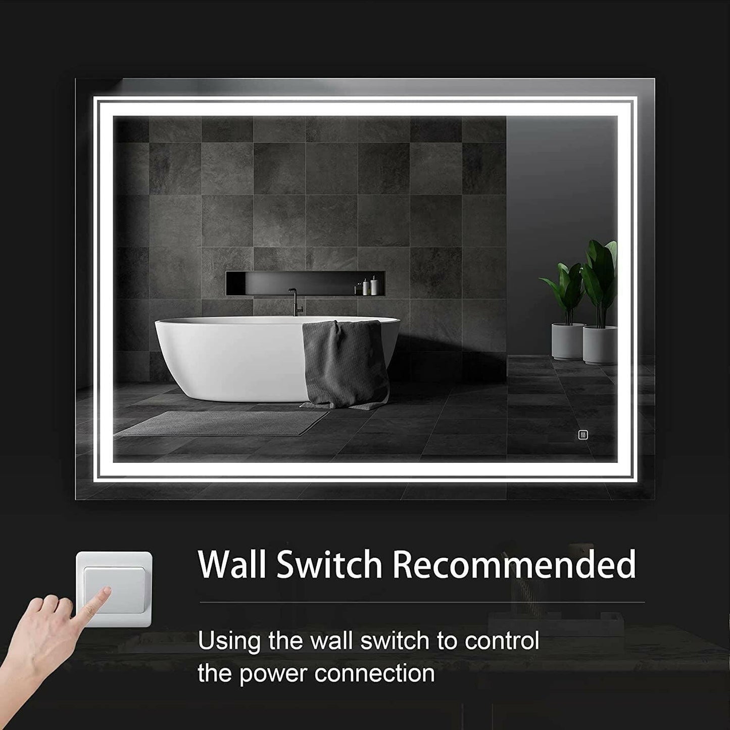 18"X24" Hub LED-Wall Mounted Bathroom Mirror - ArtyCraftz.com