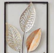 Iron Metal Handmade Decorative Wall Hanging Leaves Frame Wall Decor