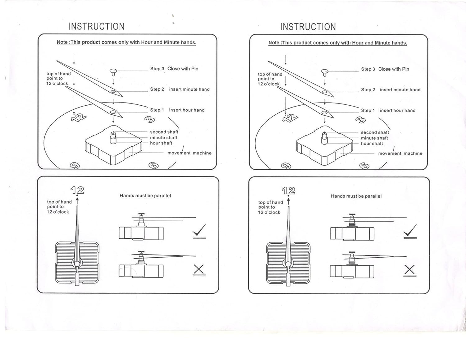 22 Inch Metal Premium Roman Analog Wall Clock