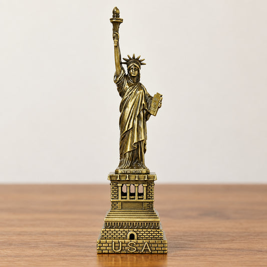 25 cm Metal Statue of Liberty Miniature New York Landmark Showpiece-artyraft.com