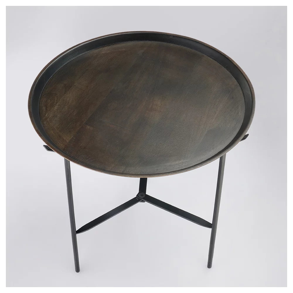 Side table, Brown, Top View