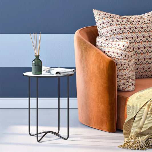 Side table, Natural & Black, 45.7 cm