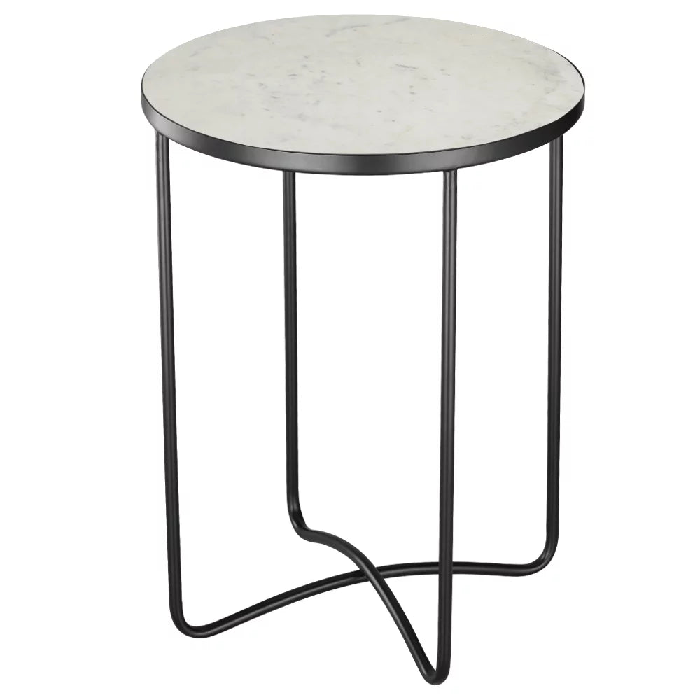 Side table, Natural & Black, 45.7 cm