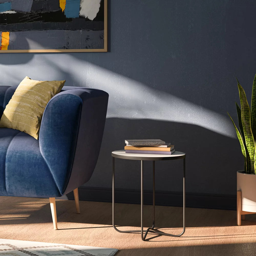 Side table, Natural & Black, 45.7 cm