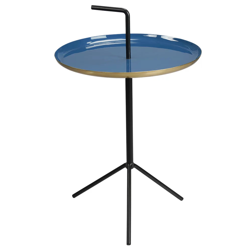 Side table, Gold, Enamel & Black, 59 cm