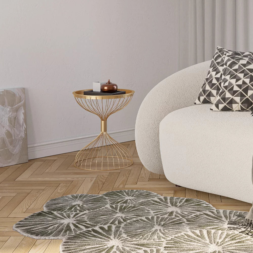 Round Tray table, Gold, 58 cm