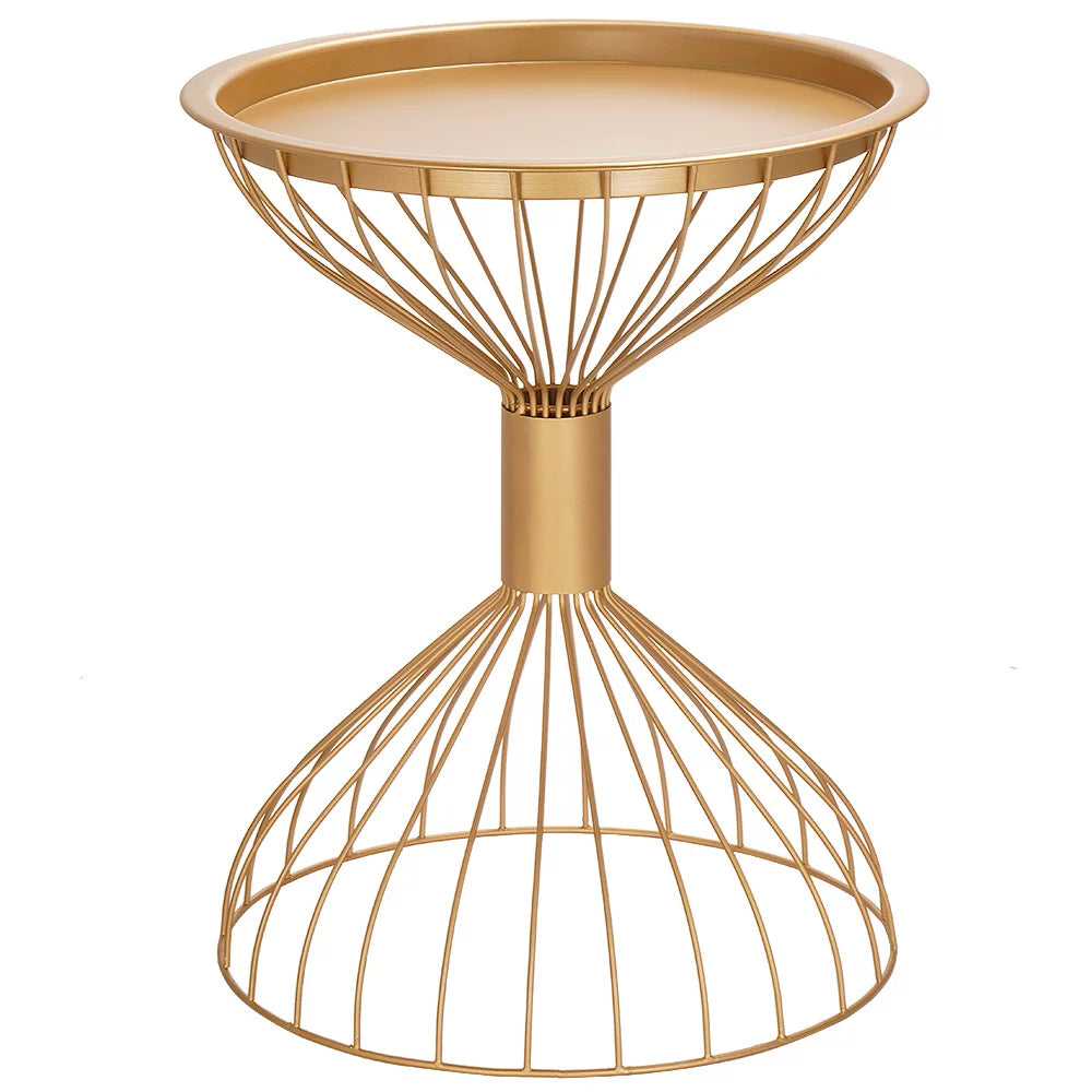 Round Tray table, Gold, 58 cm