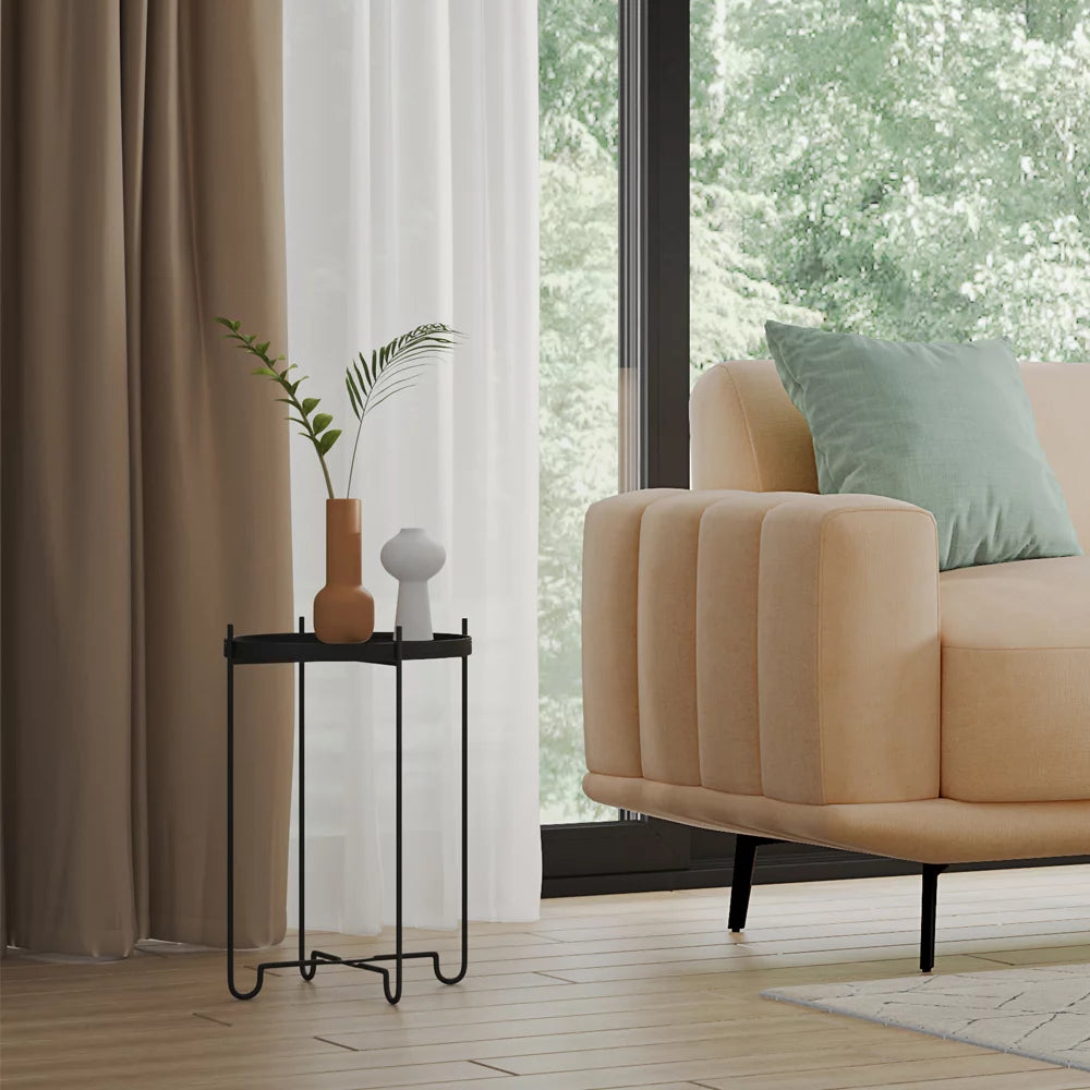 Side table, Black powder coated, 42X48 cm