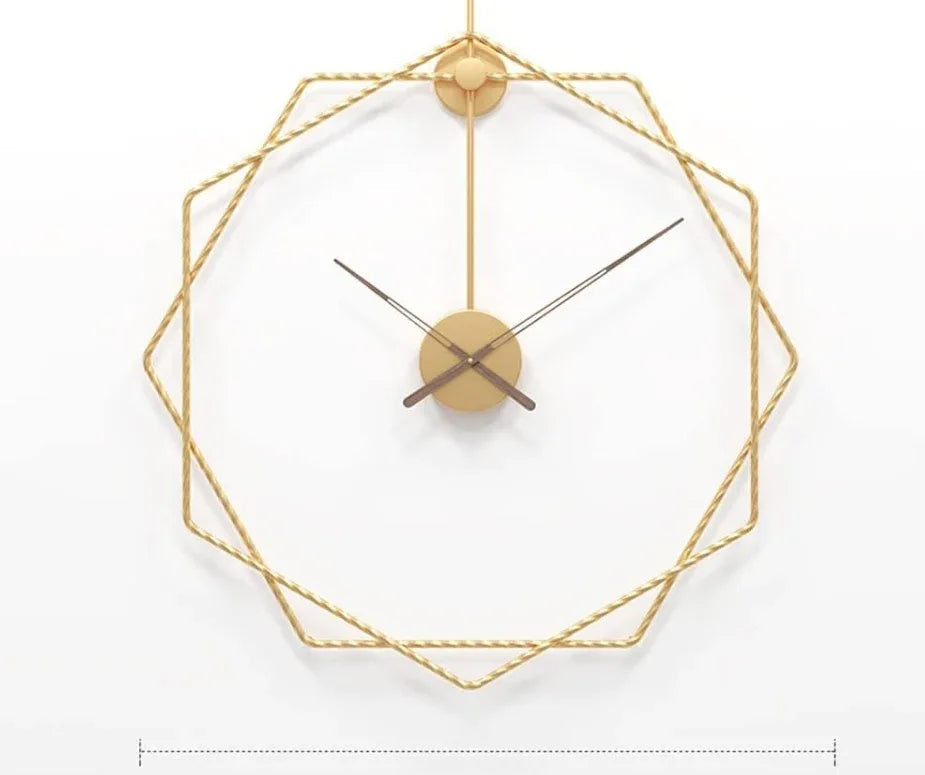 Wire Baldaar Hexagonal Metal Wall Clock