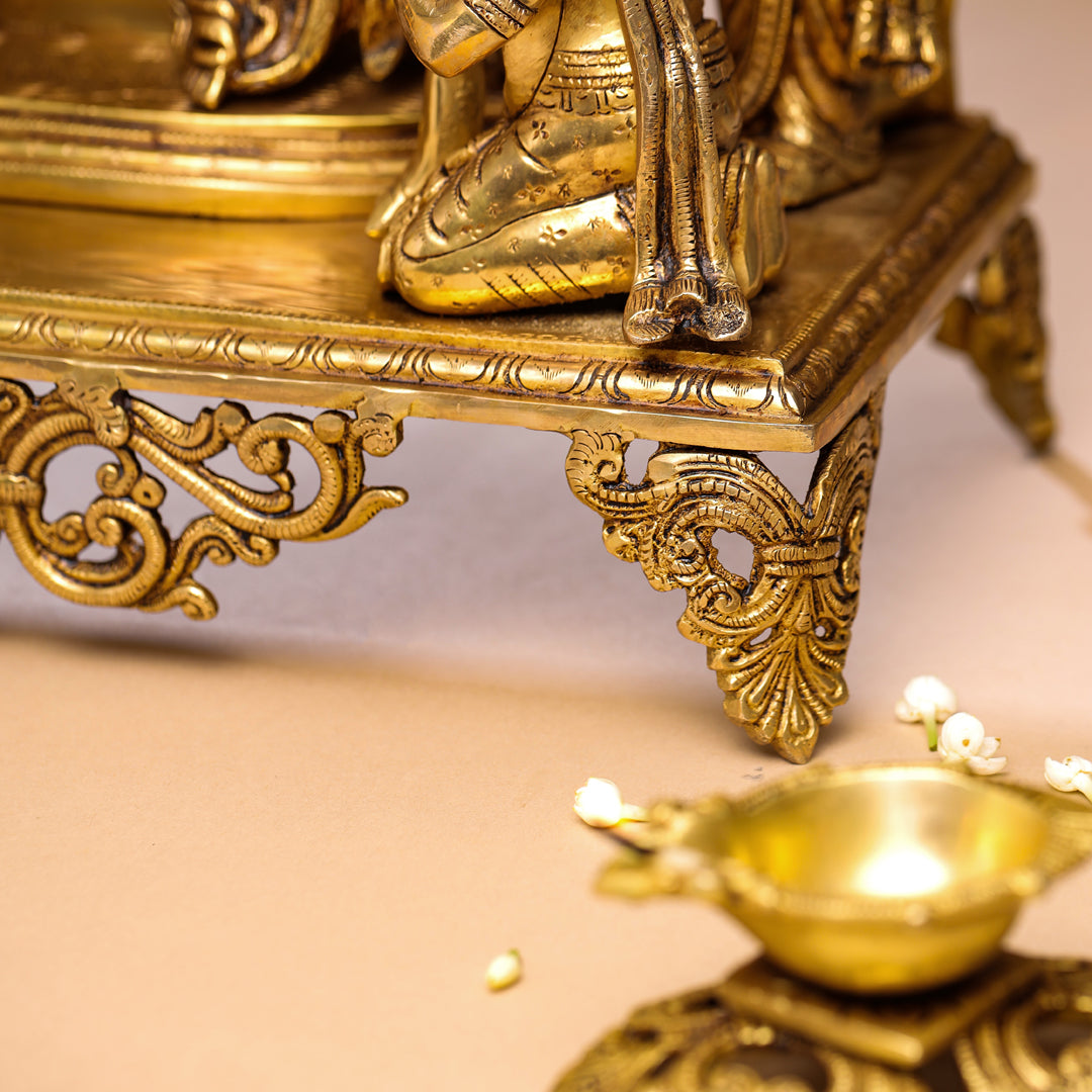 Brass Majestic Ram Darbar Statue (23 Inch)