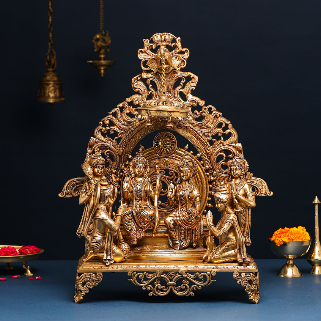 Brass Majestic Ram Darbar Statue (23 Inch)