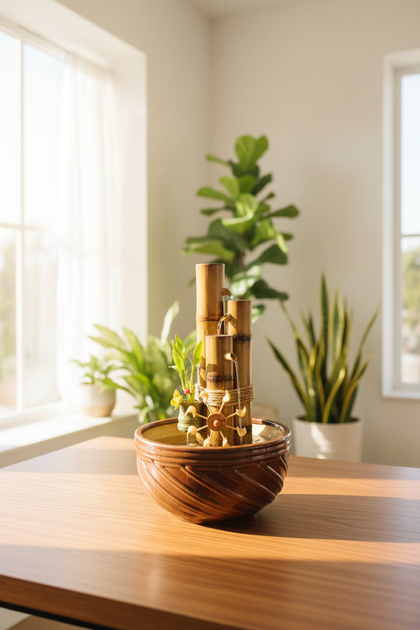 3-Tiered Bamboo Fountain Turbine - ArtyCraftz.com