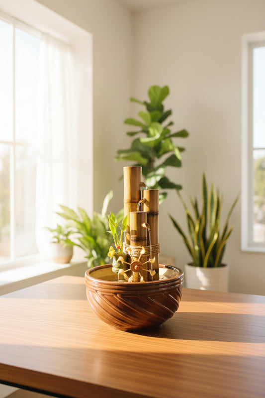 3-Tiered Bamboo Fountain Turbine - ArtyCraftz.com