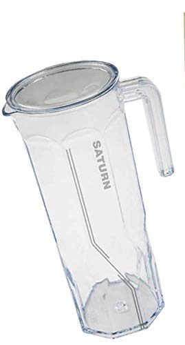 Dual Shade See Through Jug Bottle Dispenser with Handle & Clear Lid, Water Juice Saturn Jug, 1200 ML