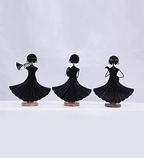 Metal Girl Musician Dolls Showpiece